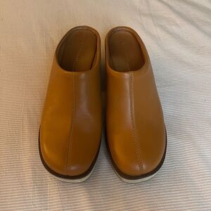 INTENTIONALLY BLANK Tan Leather Mules